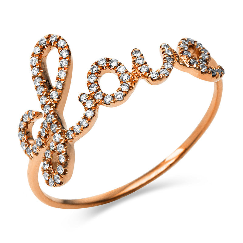 Ring - Moderner Schmuck aus Gold mit Diamanten, liebe-Symbol - 1S144