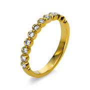 Ring - Memoire halb aus Gold mit Diamanten - 1S227