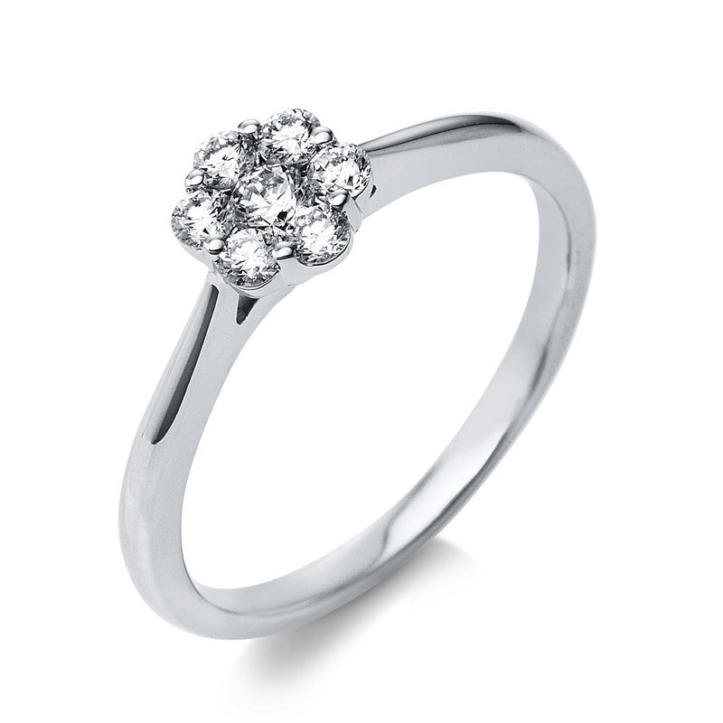 Ring    aus 750/-18 Karat Weißgold mit 7 Diamanten 0