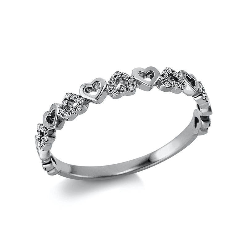 Ring - Moderner Schmuck aus Gold mit Diamanten, Herzen-Symbol - 1S793