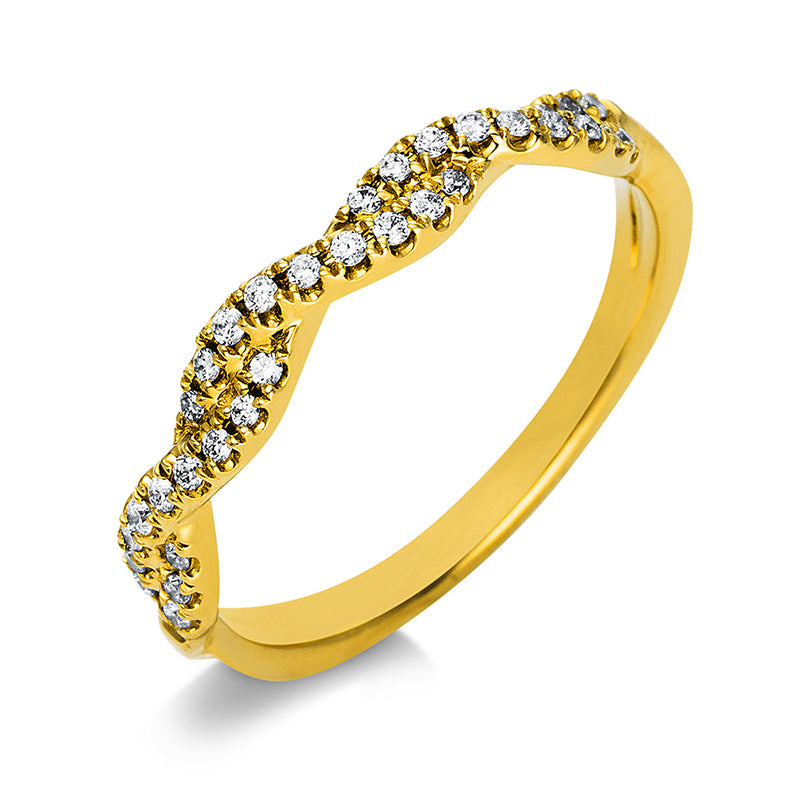 Ring    aus 750/-18 Karat Gelbgold mit 33 Diamanten 0