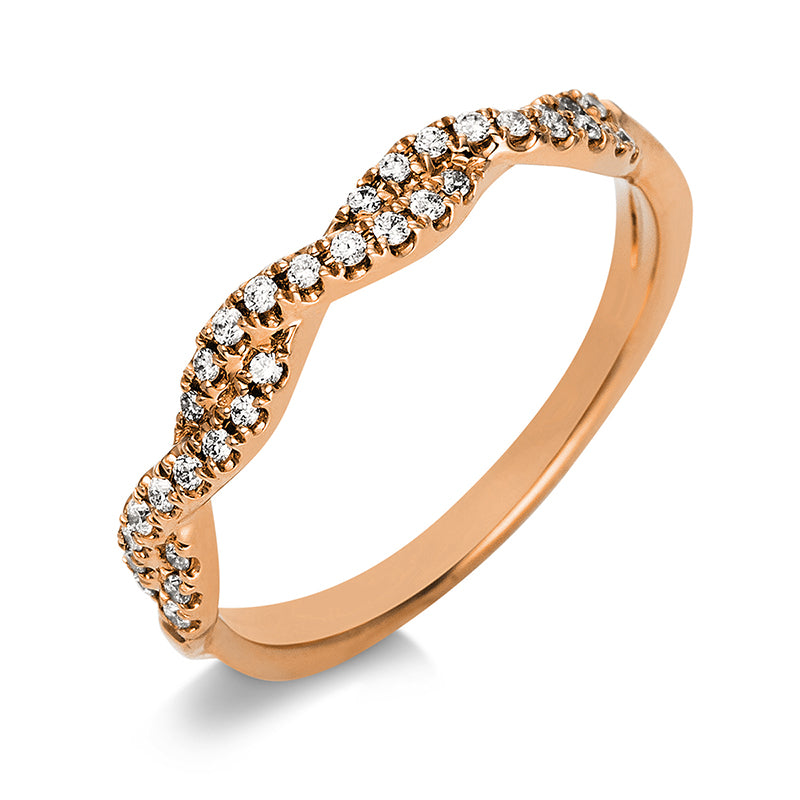 Ring    aus 750/-18 Karat Rotgold mit 33 Diamanten 0