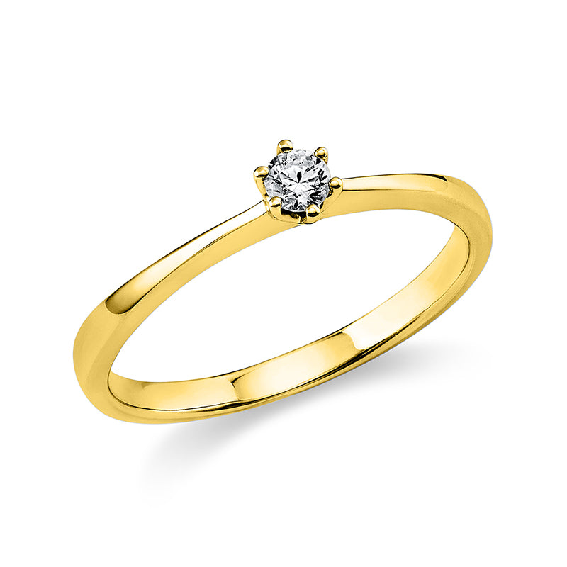 Ring - Solitaire aus Gold mit Diamant - 1T282