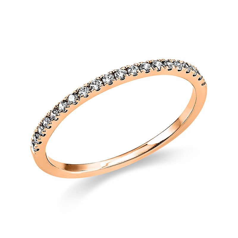 Ring - Memoire halb aus Gold mit Diamanten - 1T316