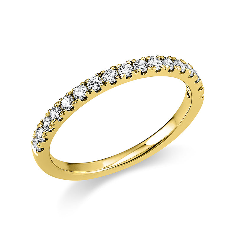 Ring    aus 585/-14 Karat Gelbgold mit 17 Diamanten 0