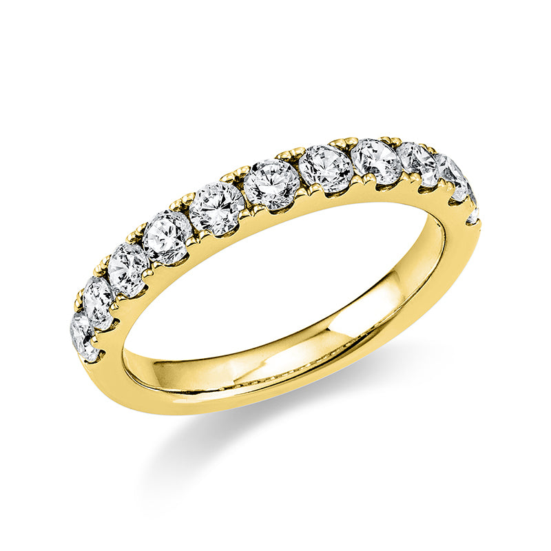 Ring    aus 585/-14 Karat Gelbgold mit 11 Diamanten 0