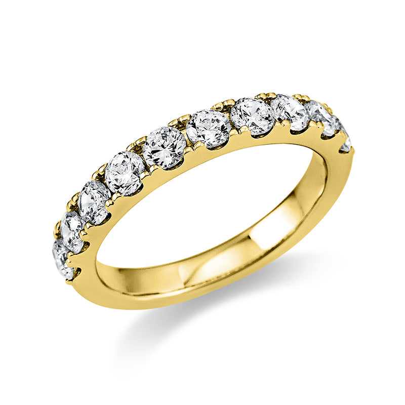 Ring    aus 585/-14 Karat Gelbgold mit 10 Diamanten 1