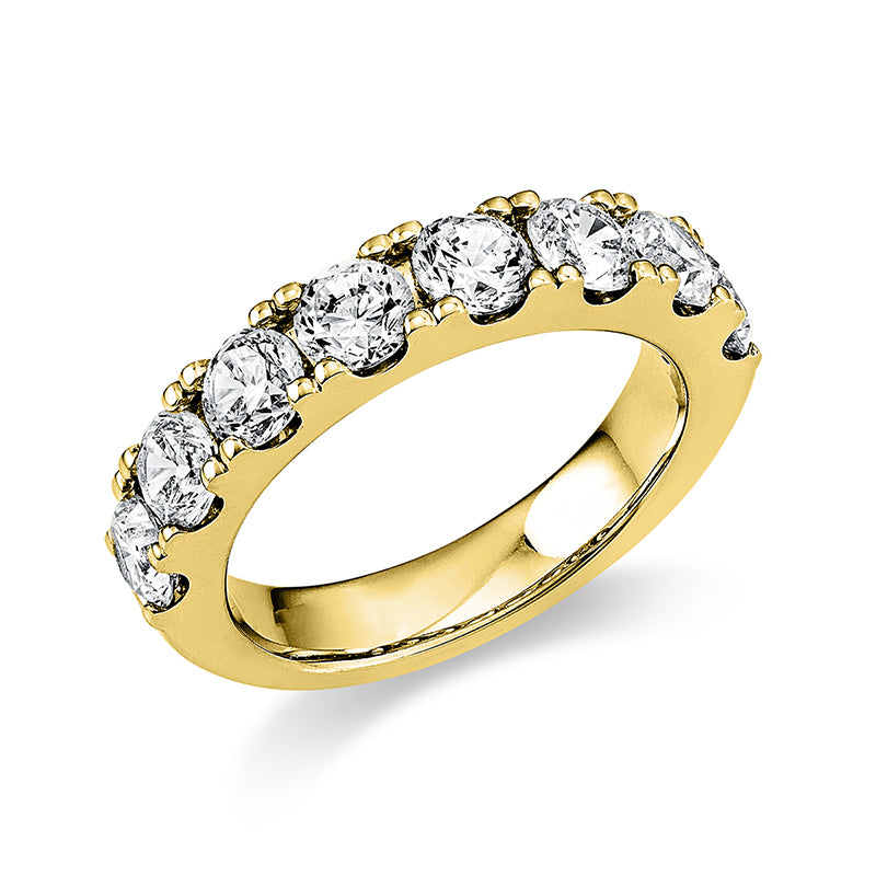 Ring    aus 585/-14 Karat Gelbgold mit 8 Diamanten 2