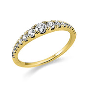 Ring - Mehrfachsteinbesatz aus Gold mit Diamanten - 1T326