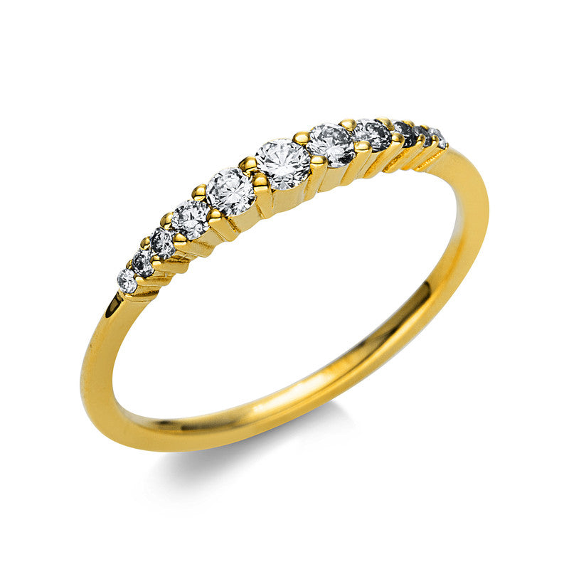 Ring    aus 585/-14 Karat Gelbgold mit 11 Diamanten 0