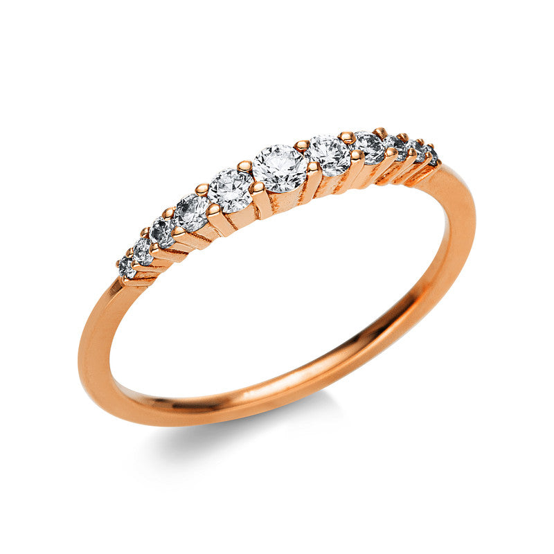 Ring    aus 750/-18 Karat Rotgold mit 11 Diamanten 0
