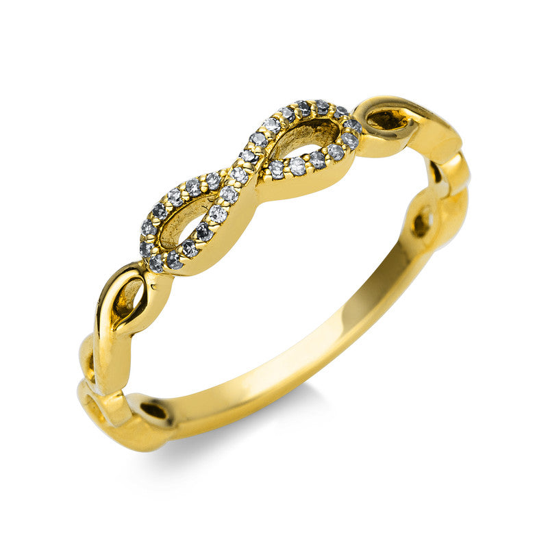 Ring aus Gold mit Diamanten, Infinity-Symbol - 1T773