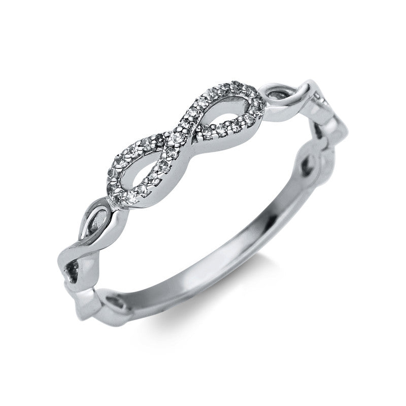 Ring aus Gold mit Diamanten, Infinity-Symbol - 1T773