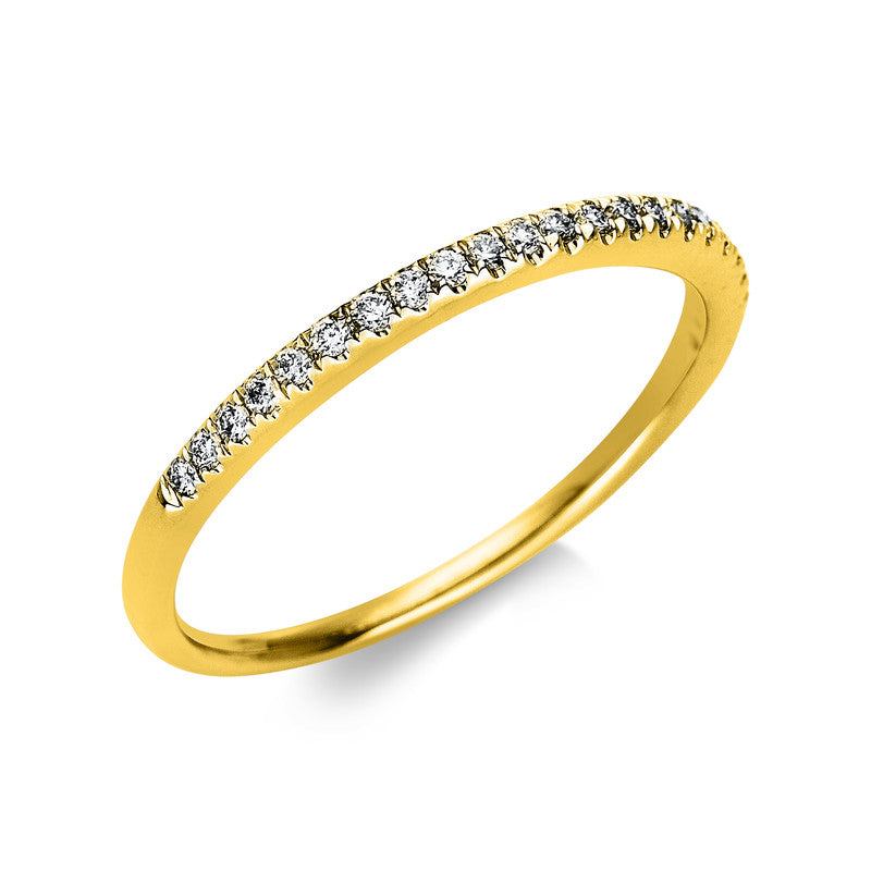 Ring    aus 750/-18 Karat Gelbgold mit 18 Diamanten 0
