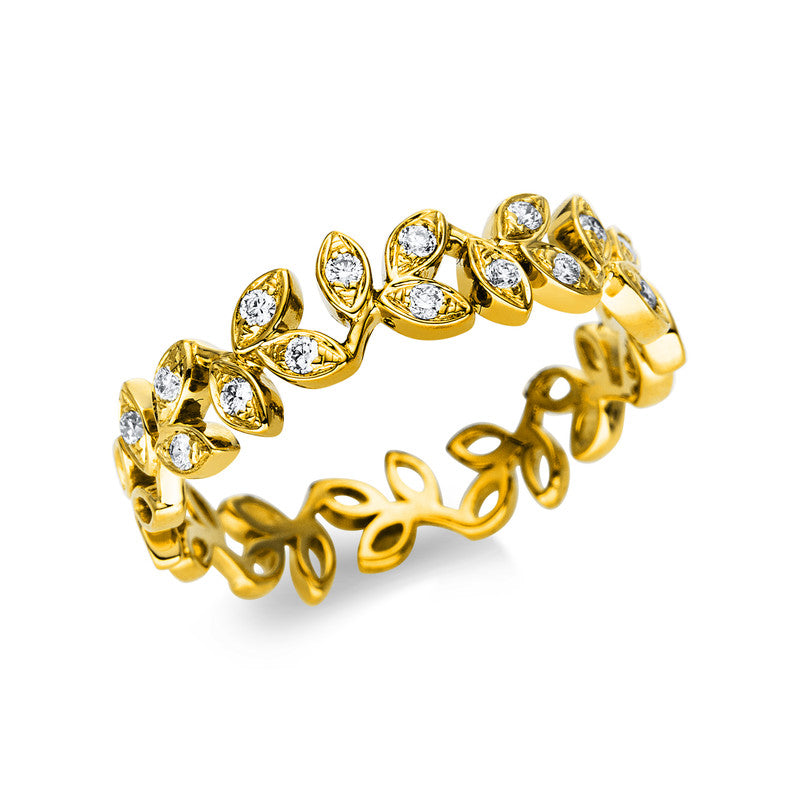 Ring    aus 750/-18 Karat Gelbgold mit 18 Diamanten 0