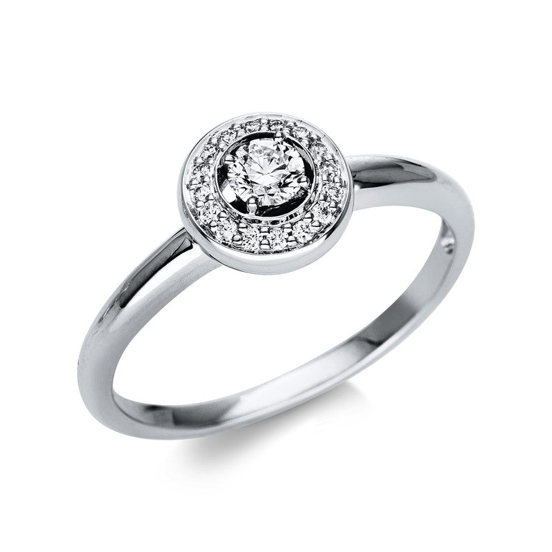Ring    aus 750/-18 Karat Weißgold mit 17 Diamanten 0