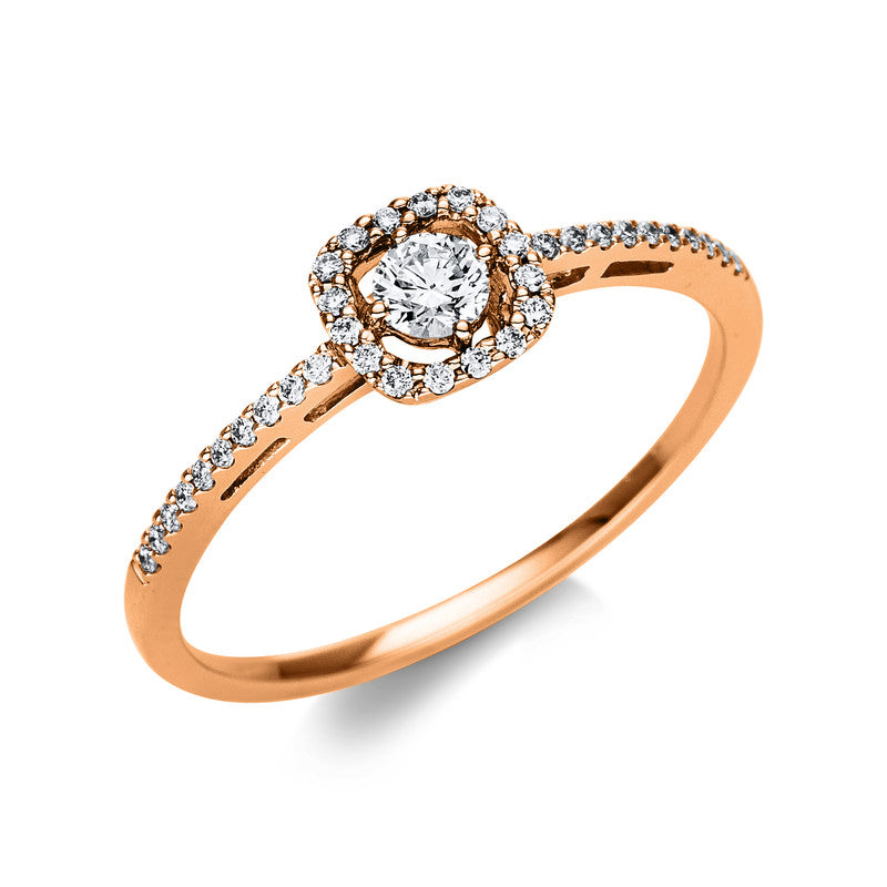 Ring    aus 750/-18 Karat Rotgold mit 37 Diamanten 0