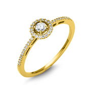 Ring    aus 750/-18 Karat Gelbgold mit 41 Diamanten 0