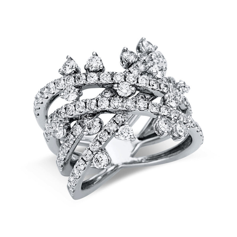 Ring    aus 750/-18 Karat Weißgold mit 89 Diamanten 2