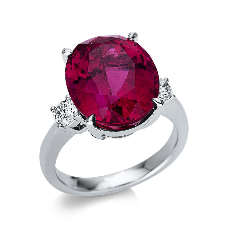 Ring aus Gold mit Diamanten mit Rubellit - 1U323