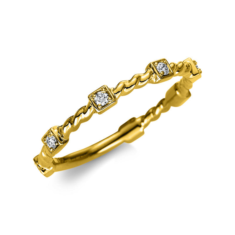 Ring    aus 750/-18 Karat Gelbgold mit 7 Diamanten 0