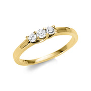 Ring    aus 750/-18 Karat Gelbgold mit 3 Diamanten 0