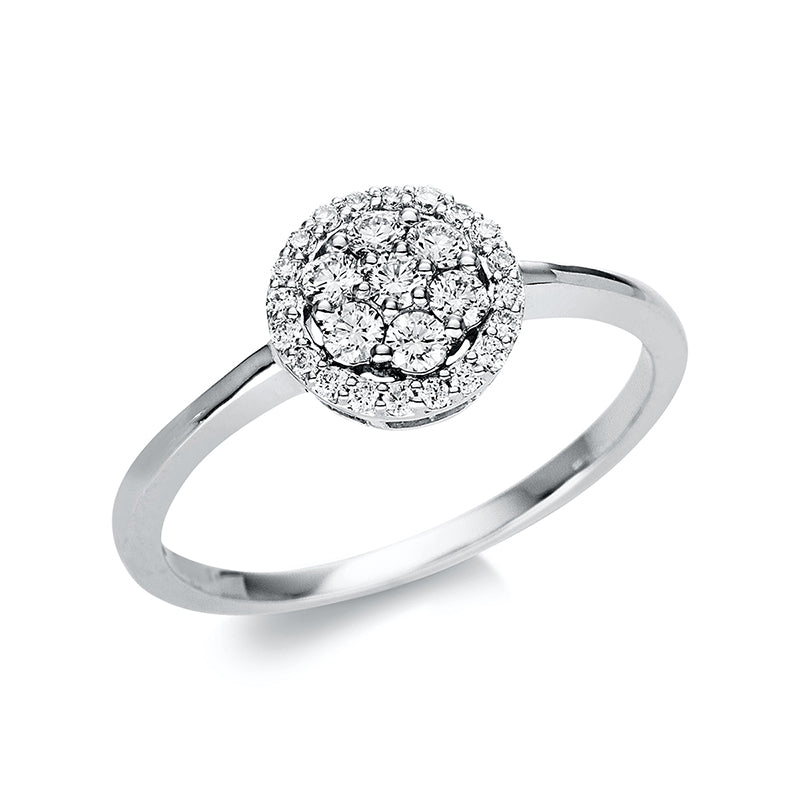 Ring - Halo Sparkle aus Gold mit Diamanten - 1U498