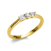 Ring    aus 750/-18 Karat Gelbgold mit 3 Diamanten 0