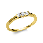 Ring    aus 750/-18 Karat Gelbgold mit 3 Diamanten 0