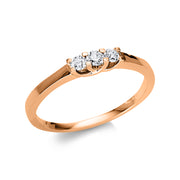 Ring    aus 750/-18 Karat Rotgold mit 3 Diamanten 0