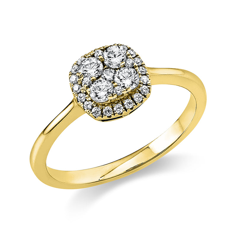 Ring    aus 585/-14 Karat Gelbgold mit 29 Diamanten 0