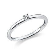 Ring    aus 950/-Platin Platin mit 1 Diamant 0