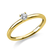 Ring    aus 585/-14 Karat Gelbgold mit 1 Diamant 0