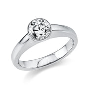 Ring    aus 750/-18 Karat Weißgold mit 1 Diamant 1 ct