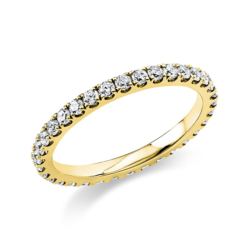 Ring    aus 585/-14 Karat Gelbgold mit 32 Diamanten 0