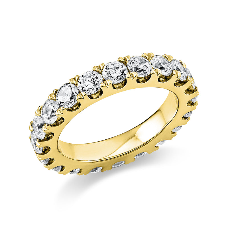 Ring    aus 585/-14 Karat Gelbgold mit 19 Diamanten 2