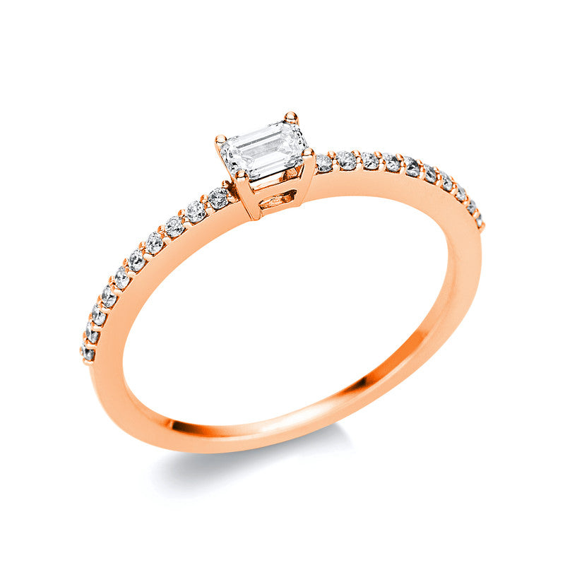 Ring    aus 750/-18 Karat Rotgold mit 21 Diamanten 0