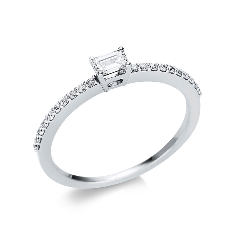 Ring    aus 750/-18 Karat Weißgold mit 21 Diamanten 0