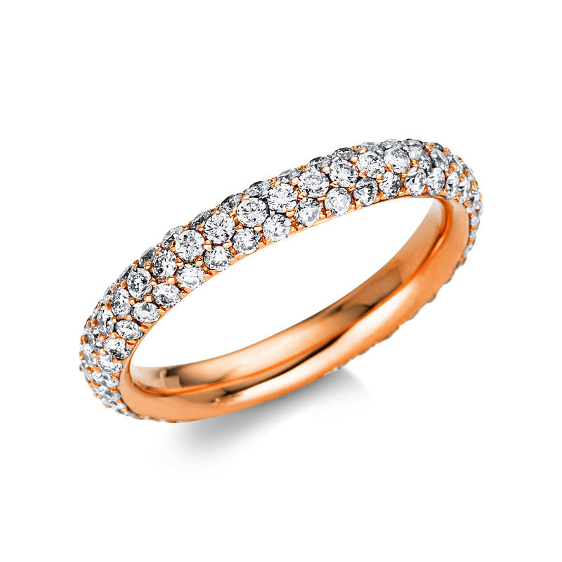 Ring    aus 750/-18 Karat Rotgold mit 120 Diamanten 1
