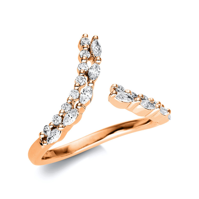 Ring    aus 750/-18 Karat Rotgold mit 23 Diamanten 0