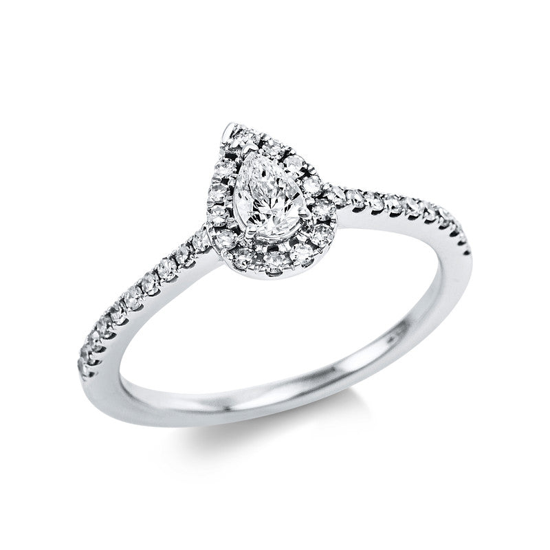Ring    aus 585/-14 Karat Weißgold mit 34 Diamanten 0