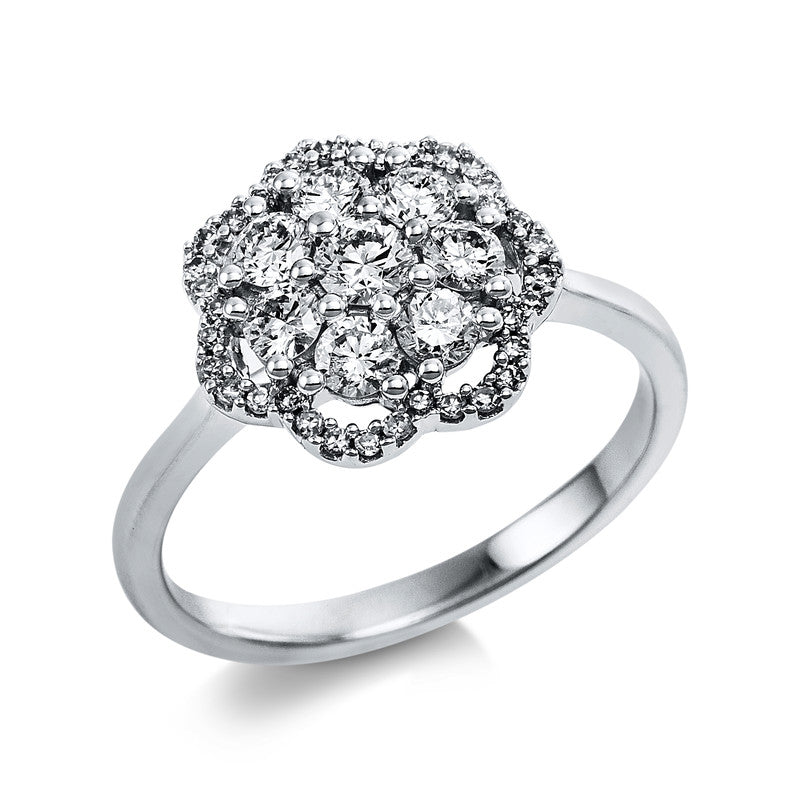 Ring    aus 585/-14 Karat Weißgold mit 43 Diamanten 0