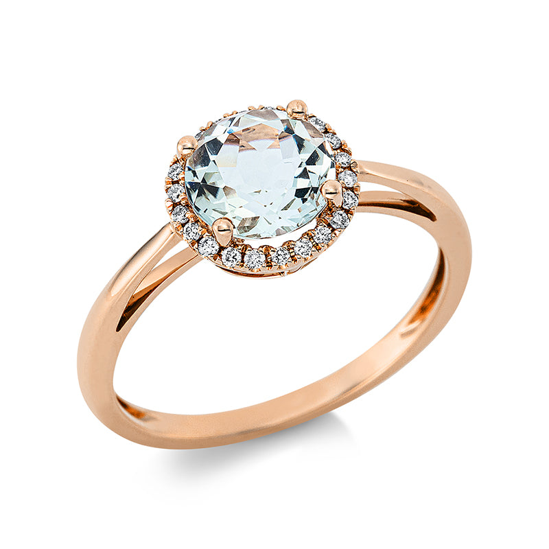 Ring aus Gold mit Diamanten mit Amethyst - 1W053