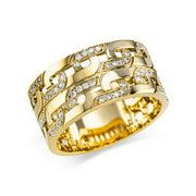 Ring    aus 750/-18 Karat Gelbgold mit 60 Diamanten 0