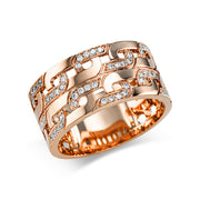 Ring    aus 750/-18 Karat Rotgold mit 60 Diamanten 0