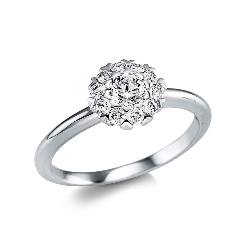 Ring    aus 750/-18 Karat Weißgold mit 11 Diamanten 0