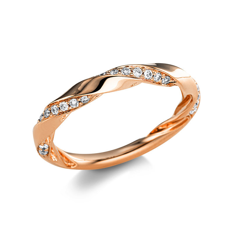 Ring    aus 750/-18 Karat Rotgold mit 28 Diamanten 0