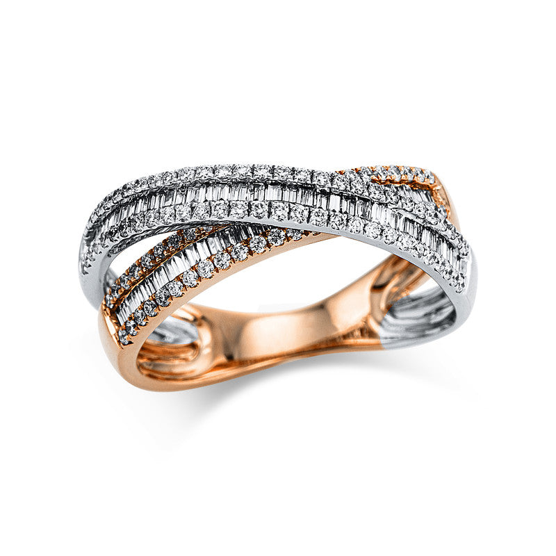 Ring    aus 750/-18 Karat Weißgold / Rotgold mit 172 Diamanten 0