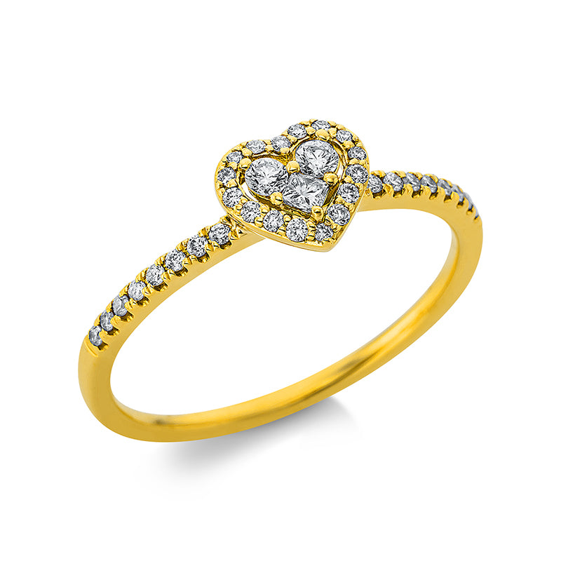 Ring    aus 750/-18 Karat Gelbgold mit 35 Diamanten 0