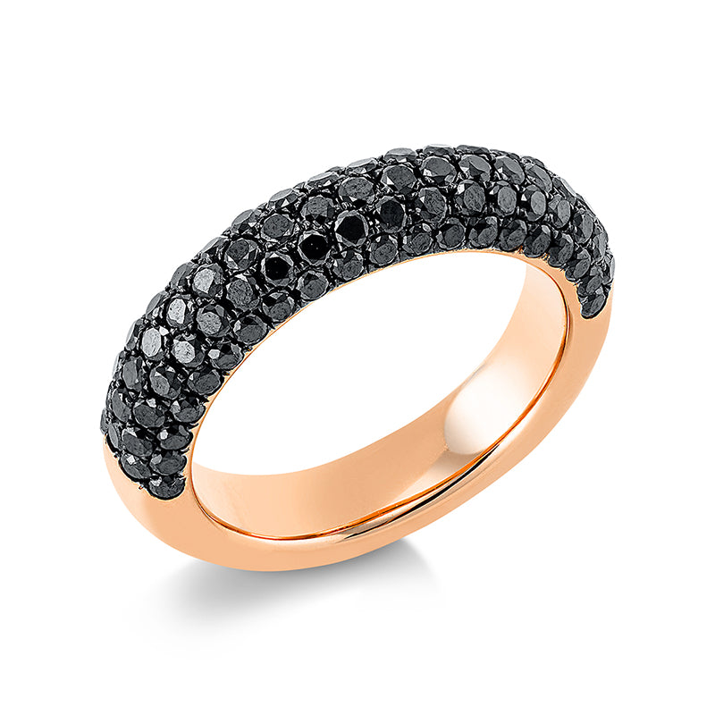 Ring    aus 750/-18 Karat Rotgold mit 96 Diamanten 1